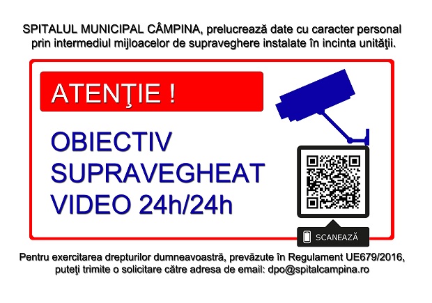 MODEL PICTOGRAMĂ NOTIFICARE SUPRAVEGHERE VIDEO